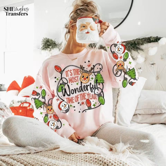 Wonderful Time Christmas Characters - Front And Sleeves