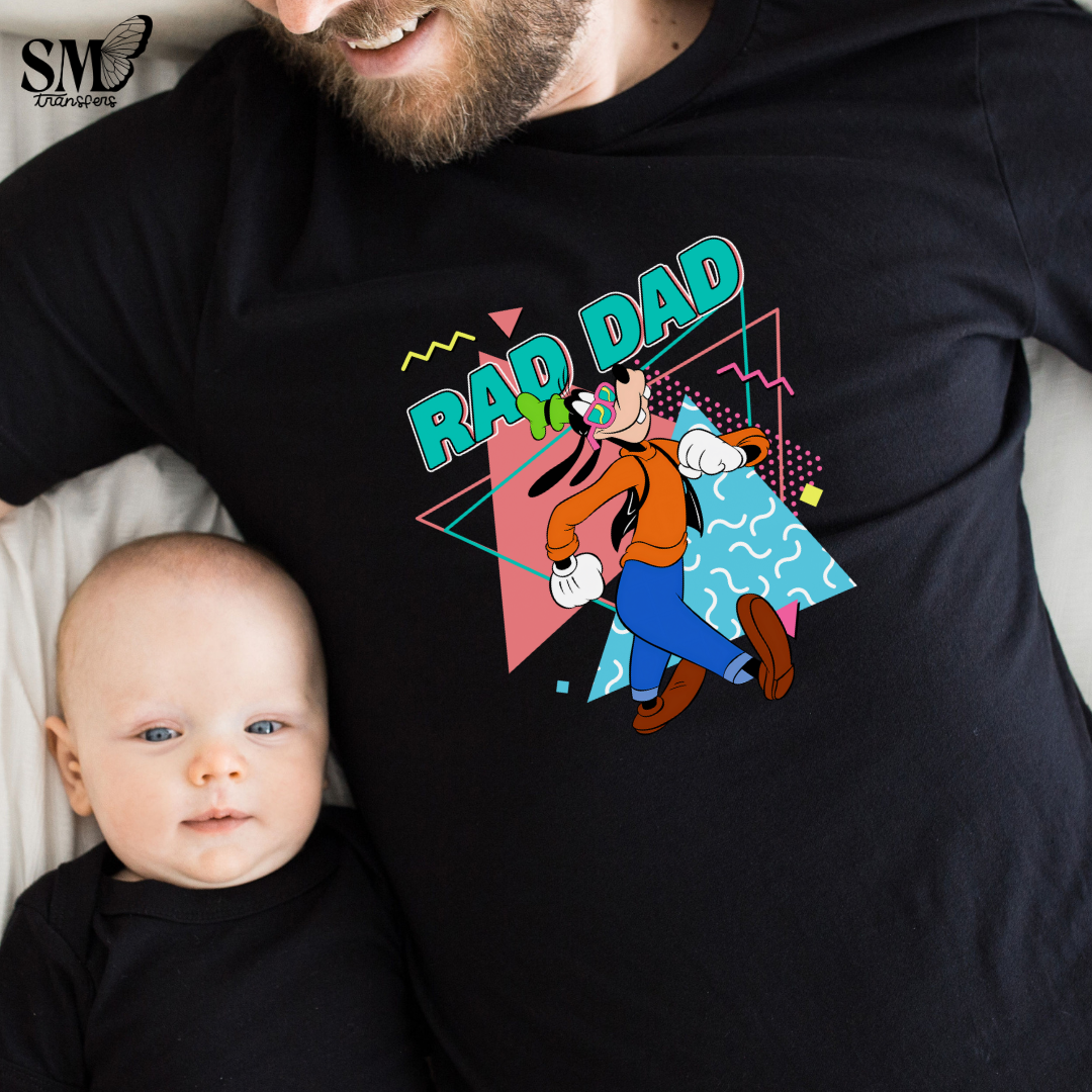 Retro Rad Dad Cartoon Dog