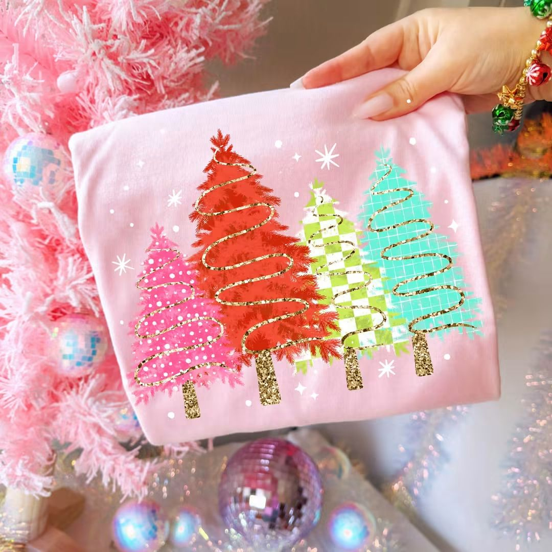 Colorful Christmas Trees