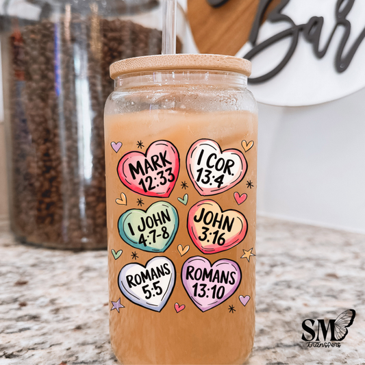 Christian Valentine hearts-uv cup decal