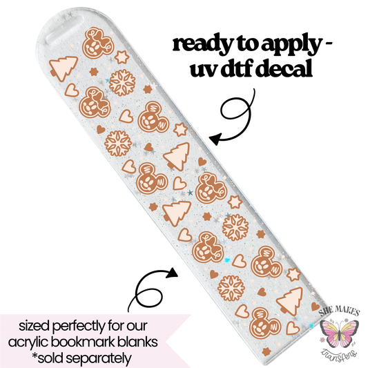 Holiday Mouse Cookies - bookmark uv dtf