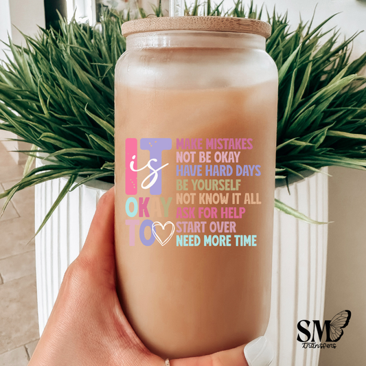 It's Okay To-uv cup decal
