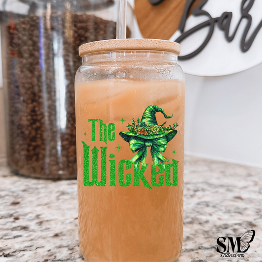 sprakly green witch the wicked- uv cup decal