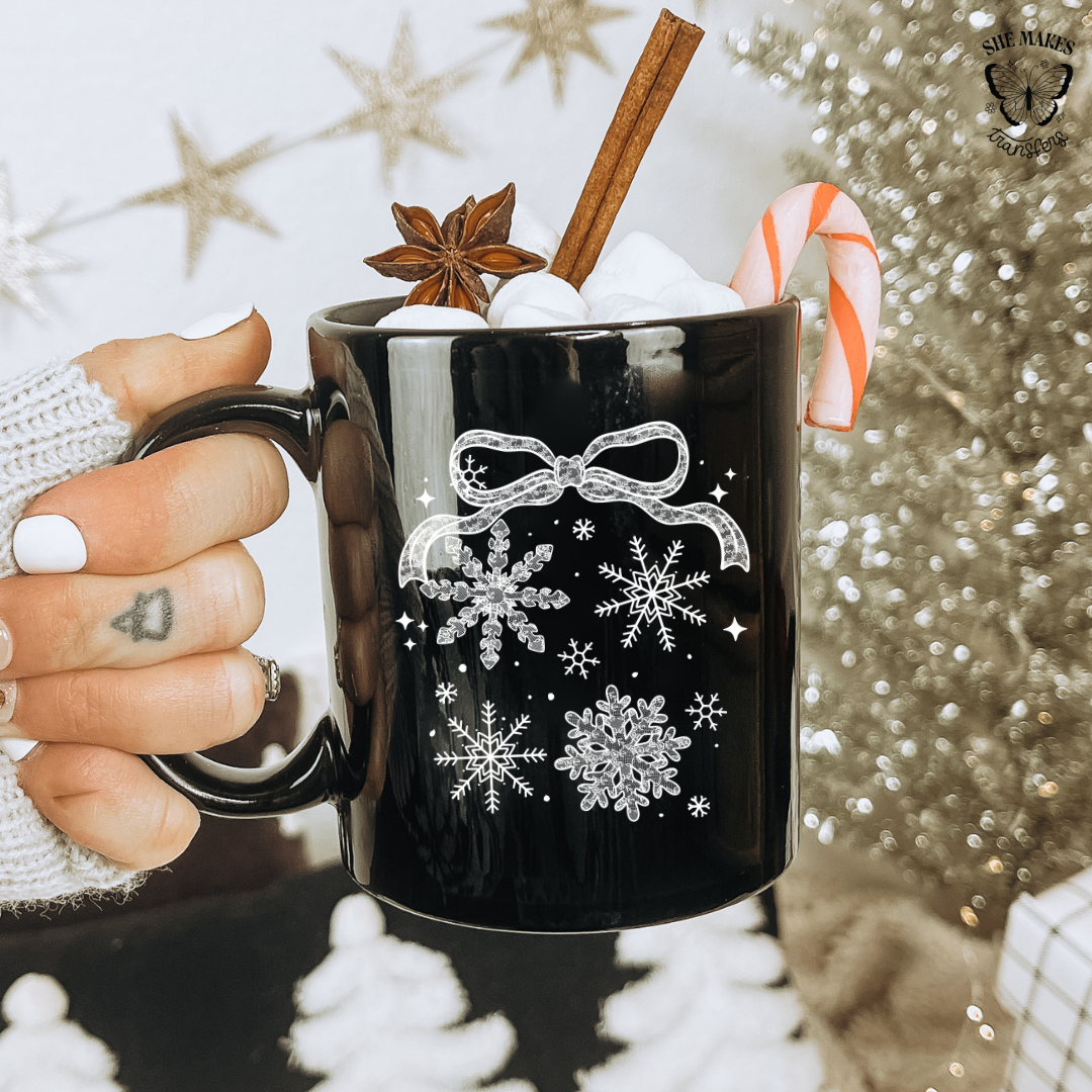 Lace Snowflakes -  cup decal