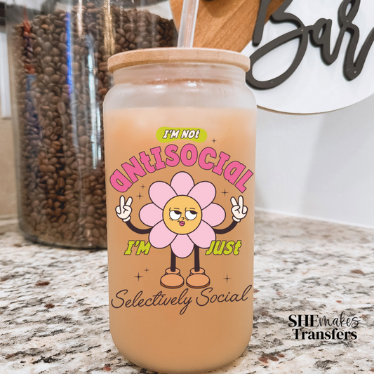Selectively social cup decal