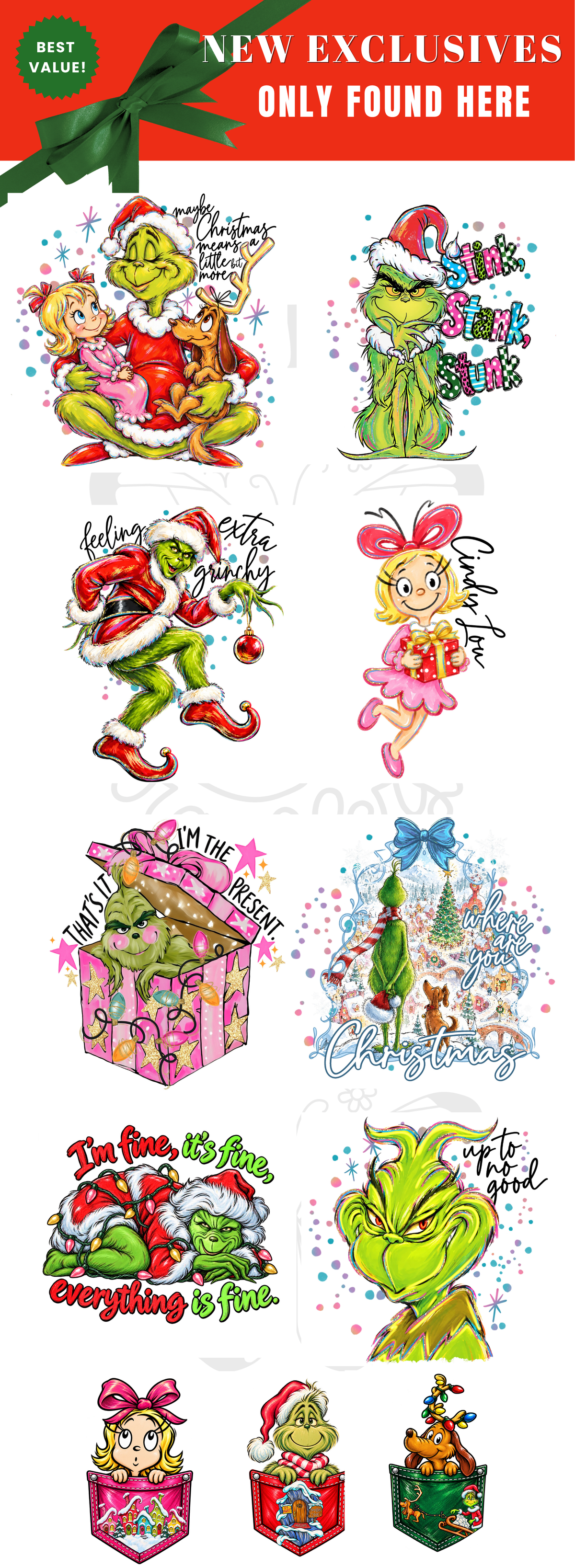 NEW EXCLUSIVE DESIGNS - Green Gang Sheet - Limited TIME