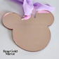 Mouse Ornament Blank - ROSE GOLD