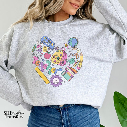 Heart shaped teacher items