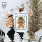 Green Checkered - Gingerbread Cup Decal