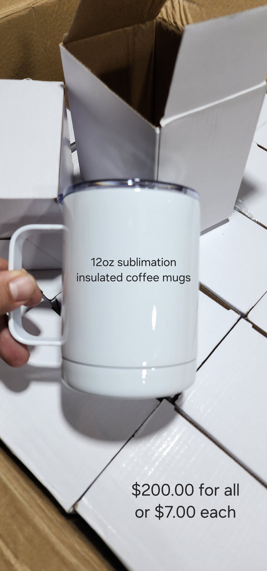 12 oz Insulated Coffee Mug Tumblers
