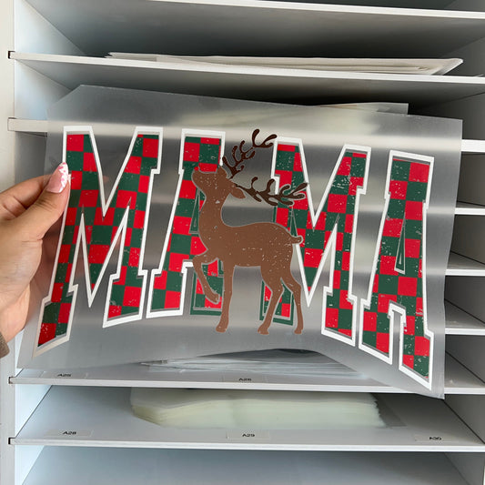 Mama Reindeer - Puff Transfer