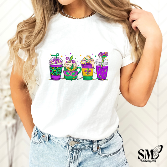 mardi gras coffee cups