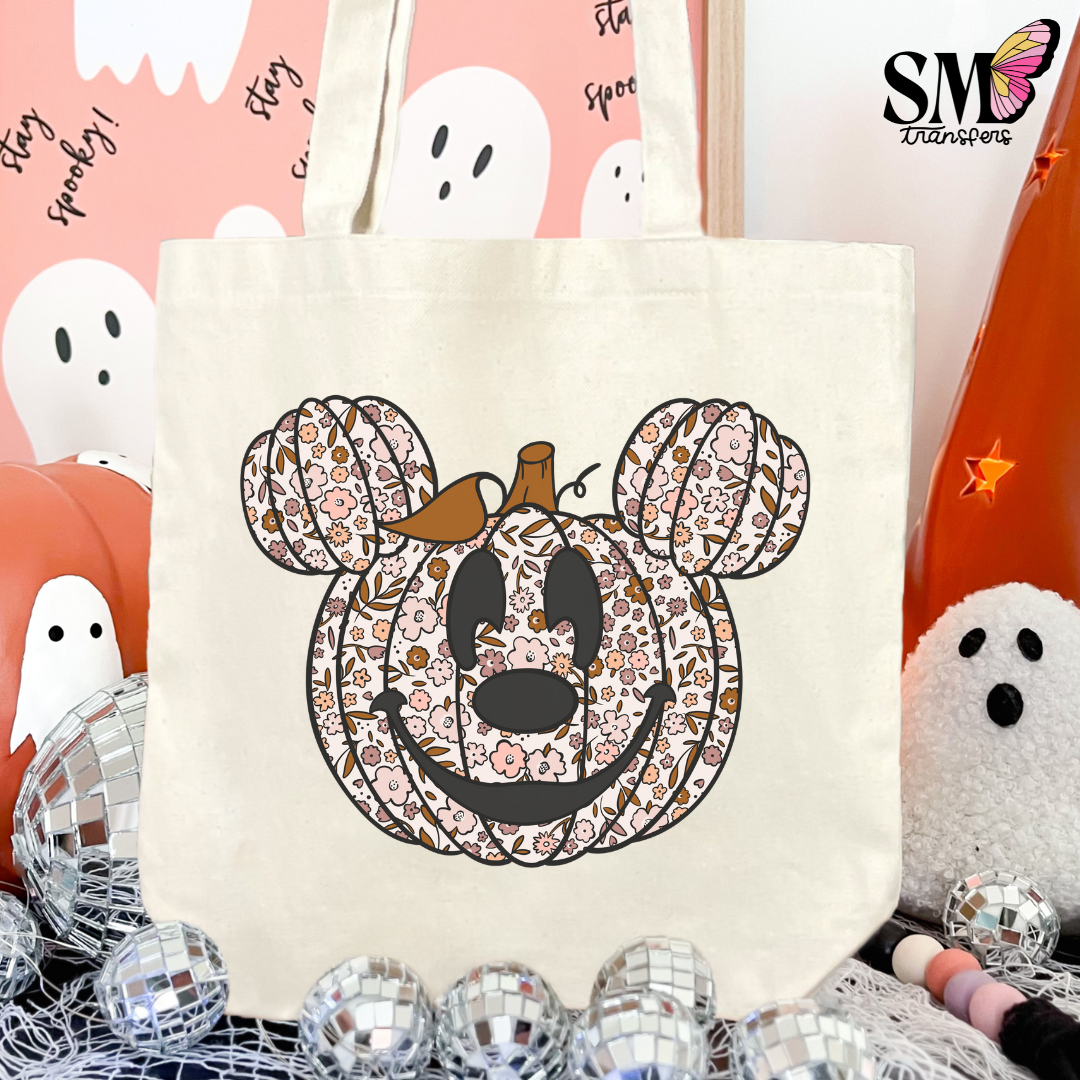 Floral Mouse Ears Pumpkin