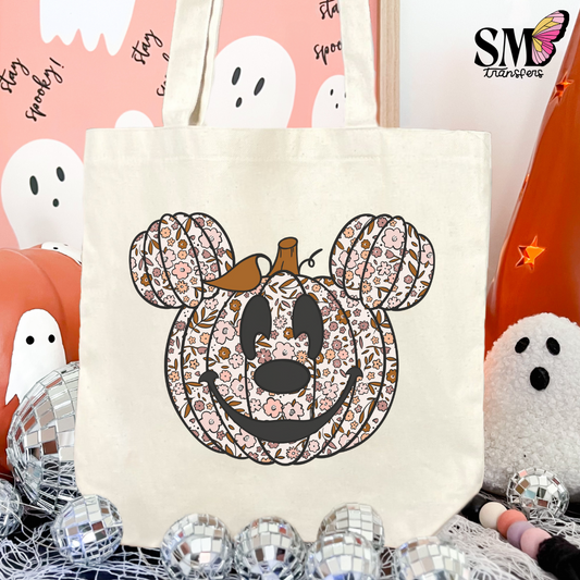 Floral Mouse Ears Pumpkin