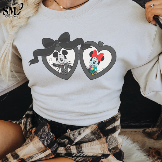 Halloween Mouse Ears & Girl Mouse Black Locket