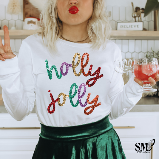 Glitter Holly Jolly