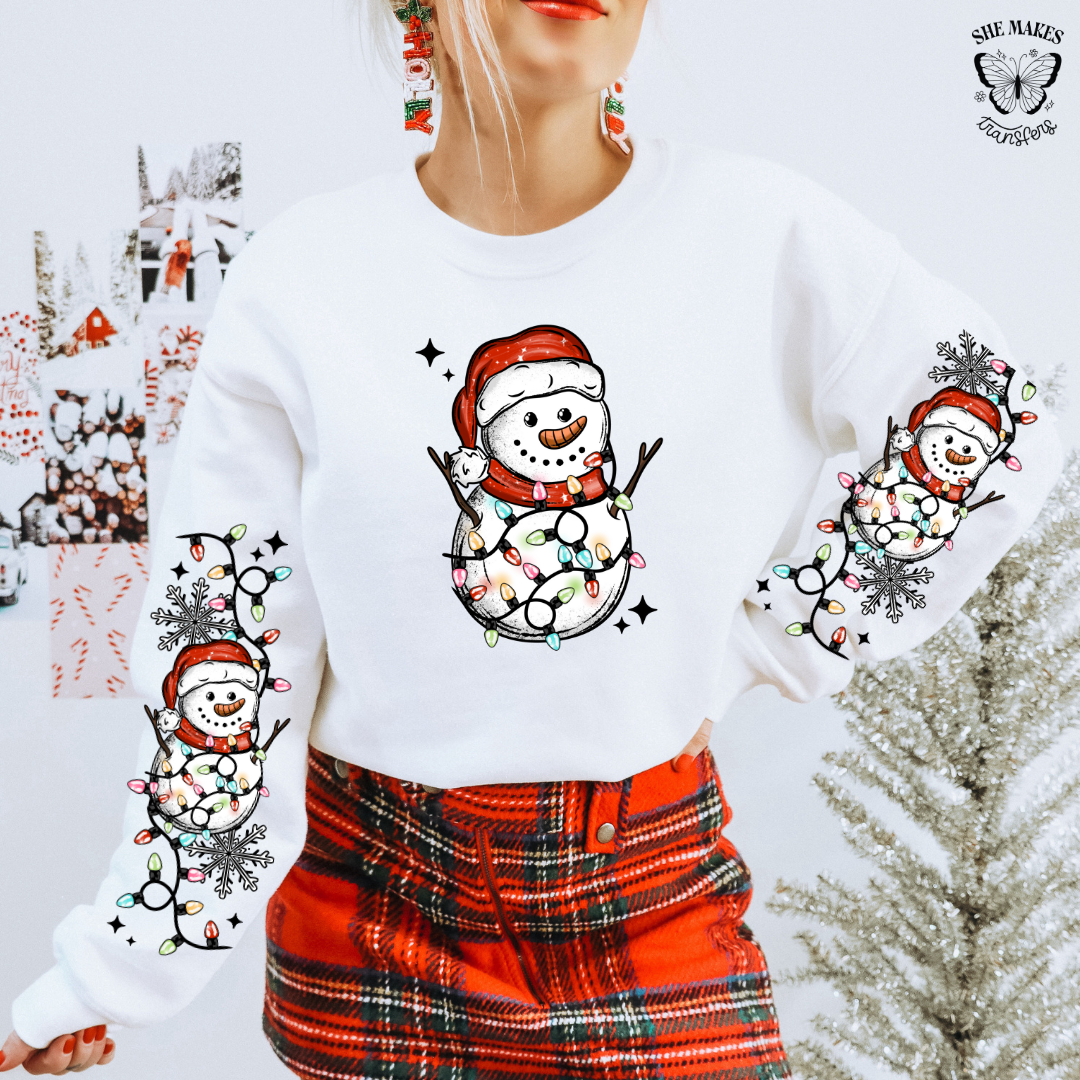 Merry Bright Snowman - with sleeves