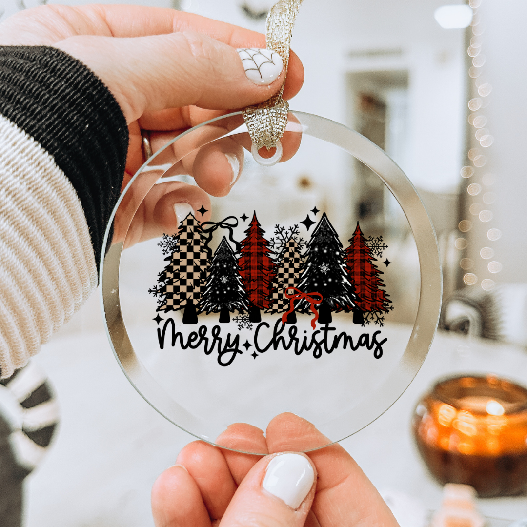 Decorated Trees Row - Ornament Decal
