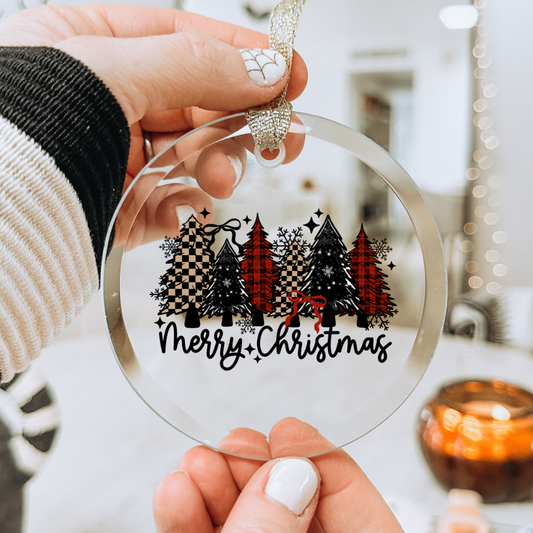 Decorated Trees Row - Ornament Decal