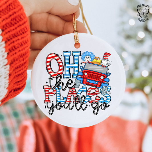 Oh The Places You'll Go  - Ornament Decal