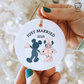 Just Married 2025 Mouse Couple - Ornament Decal
