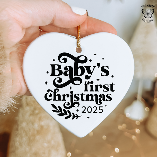 Baby's First Christmas 2025 - Ornament Decal