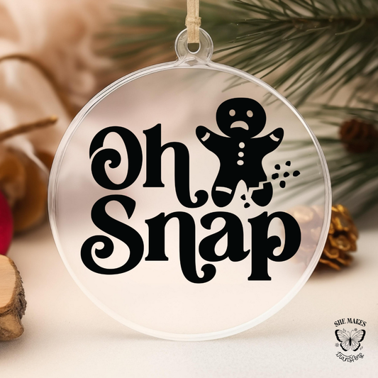 Oh Snap Gingerbread Cookie - Ornament Decal