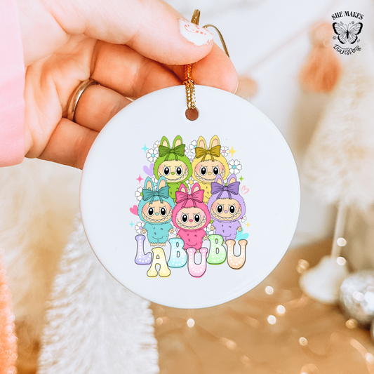 Big Smile Bunny Ears Characters Group - Ornament Decal