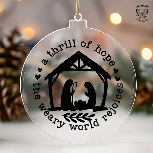 A Thrill Of Hope - Ornament Decal