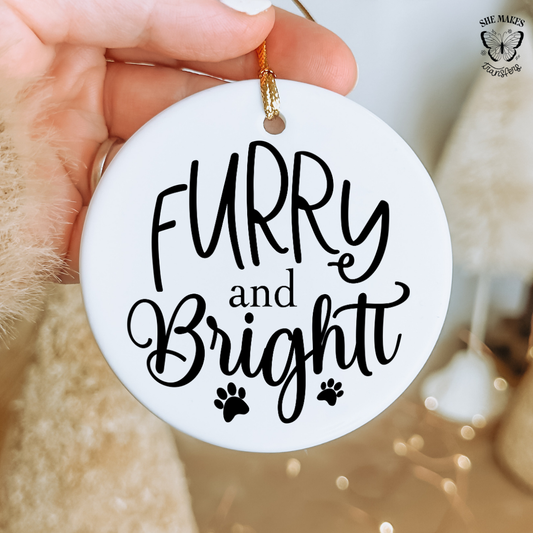 Furry and Bright Small Paws - Ornament Decal