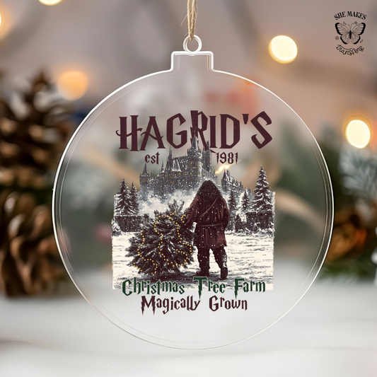 Hagrid's Christmas Tree Farm- Ornament Decal