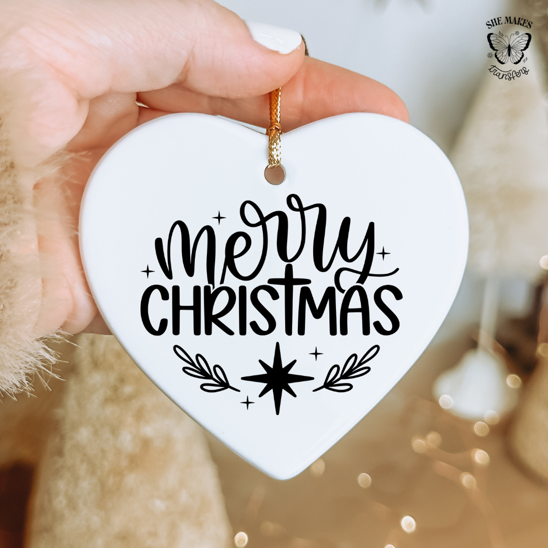 Merry ChrisTmas- Ornament Decal