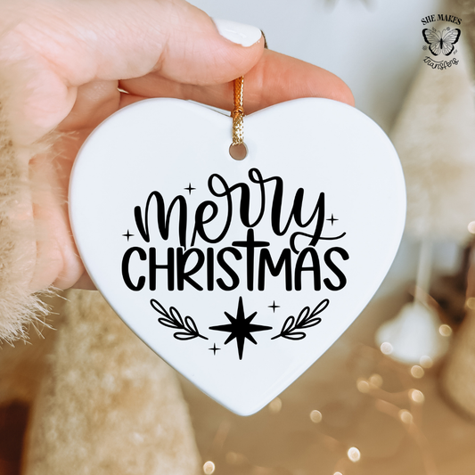 Merry ChrisTmas- Ornament Decal