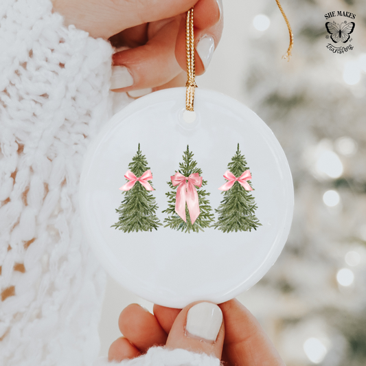 Coquette Christmas Trees - Ornament Decal