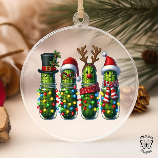 Light-Up Christmas Pickles - Ornament Decal
