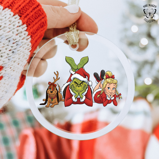 Green Guy And Friends - Ornament Decal