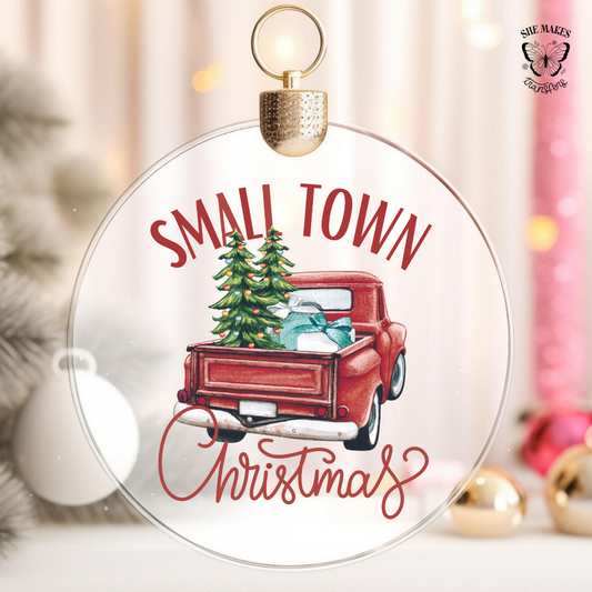 Small Town Christmas - Ornament Decal
