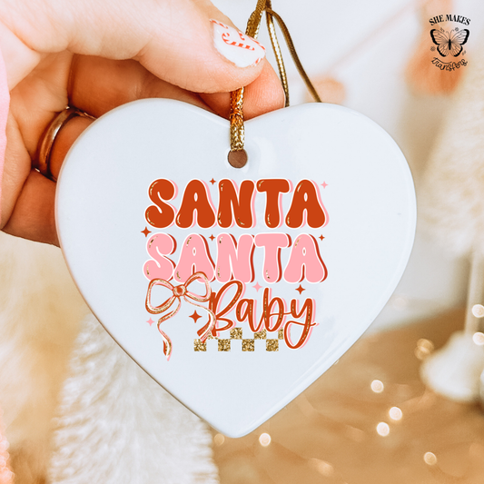 Santa Santa Baby - Ornament Decal