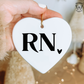 RN and Heart - Ornament Decal