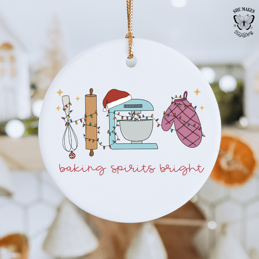 Baking Spirits Bright - Ornament Decal