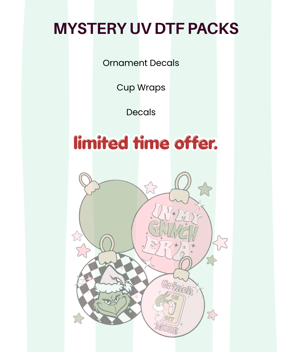Christmas UV DTF - Mystery Packs