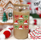 Santa Hat and Bows Cup Decal