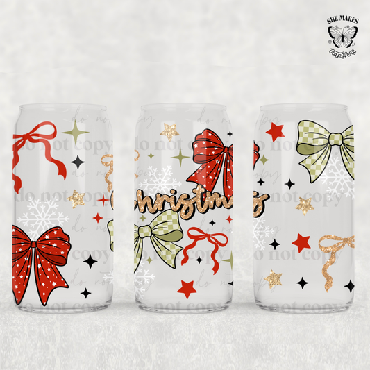 Merry Christmas Bows And Stars - Full Wrap