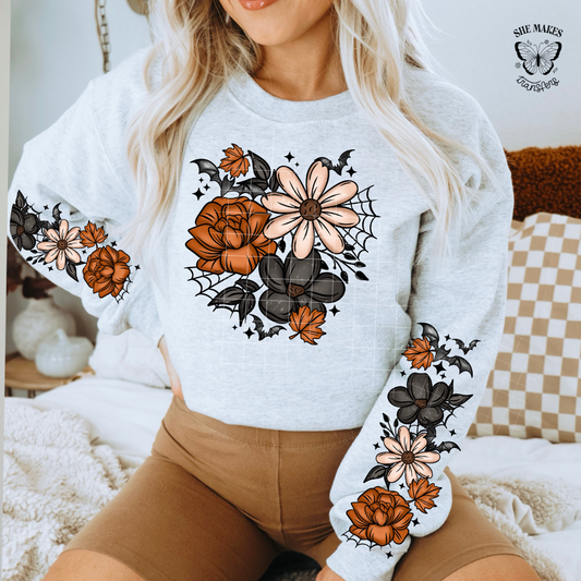 Fall Bat Florals - with sleeves