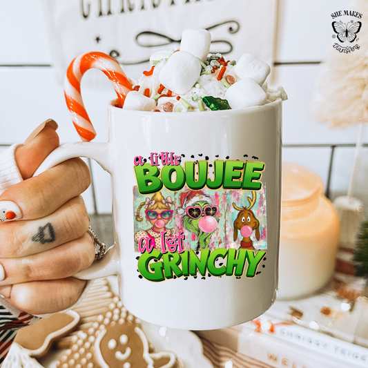 A Little Boujee A Lot Grinchy - cup decal