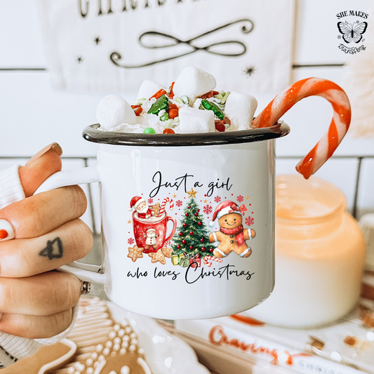 Just a Girl Who Loves the Holidays - cup decal