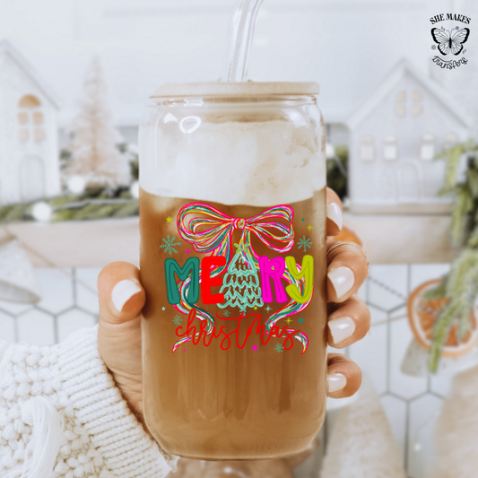 Retro Bright Merry - cup decal