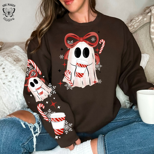 Coffee Red Bow Ghostie - with sleeves
