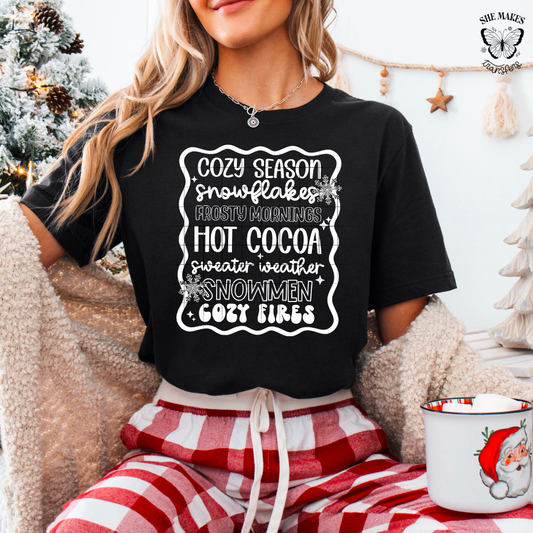 Cozy Season List Single Color White