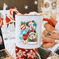 Christmas Mouse Couple Polaroids - cup decal